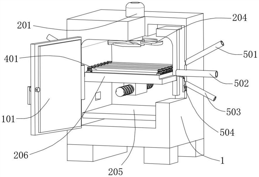 Camellia oleifera leaf processing double-sided drying device with heat energy recycling function