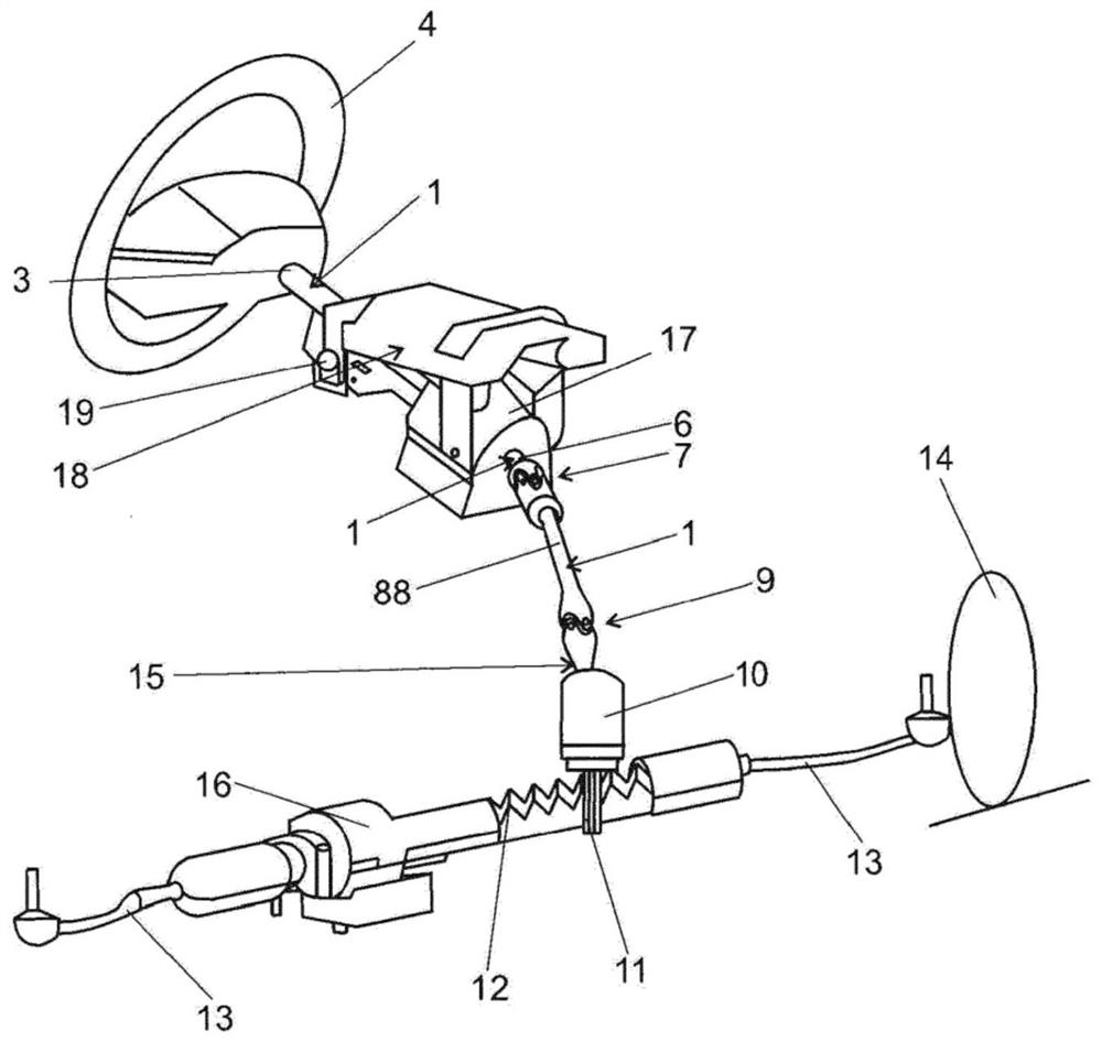 Steering axles for motor vehicles