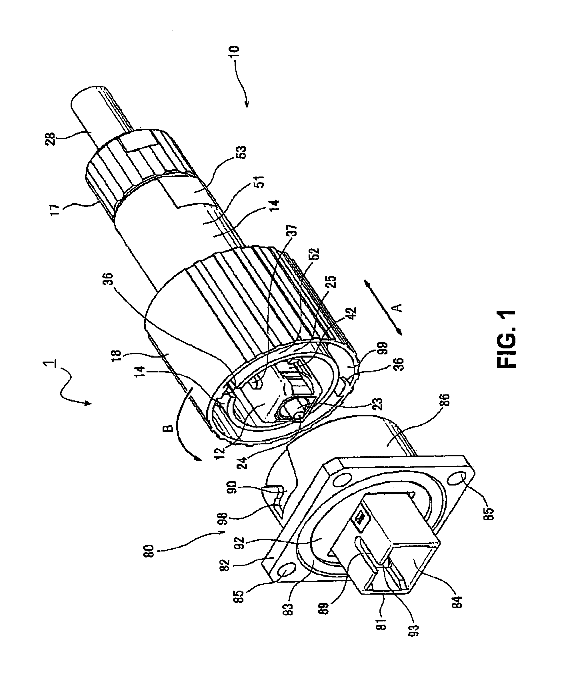 Waterproof connector having movable connector member and waterproof apparatus using the same