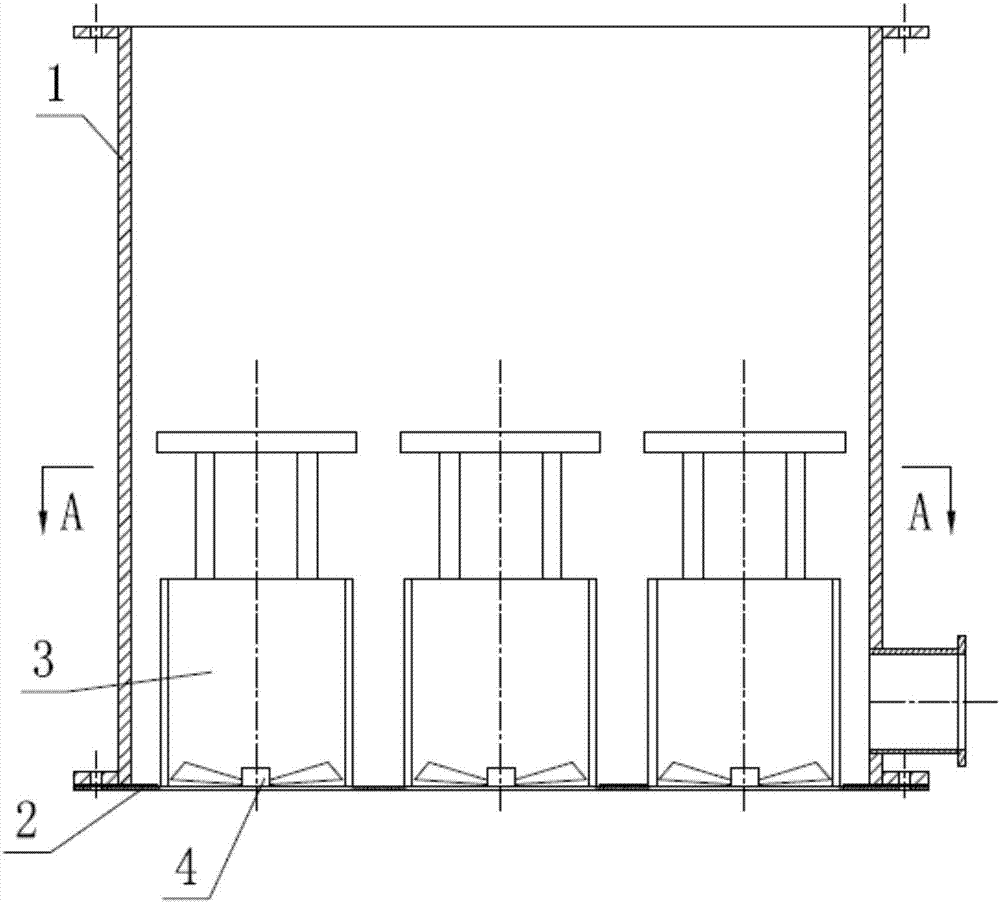 Compounded nozzle button type gas-liquid separation device