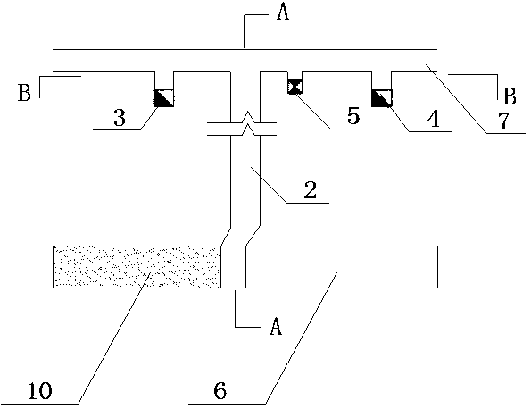 Continuous mining method suitable for high-middle section