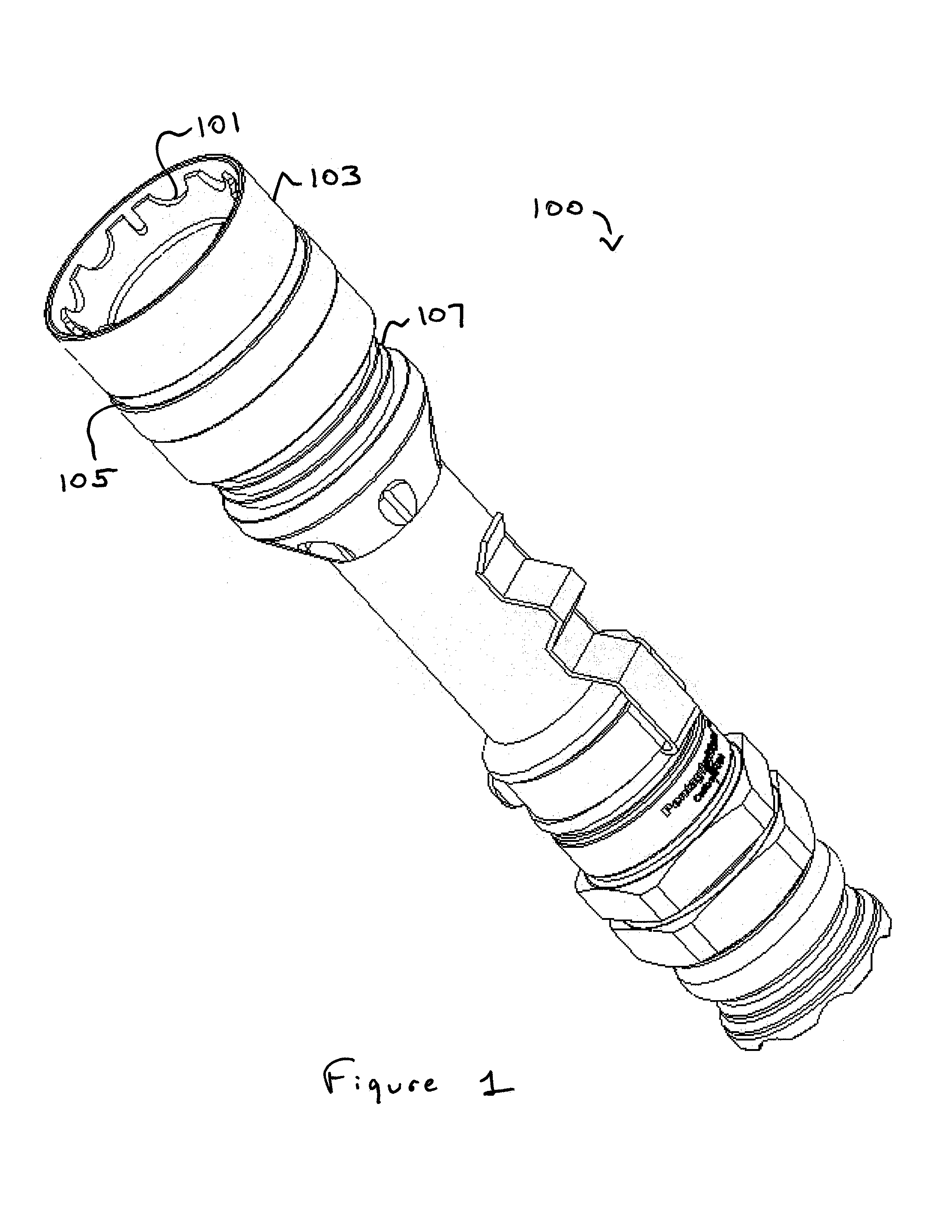 Self-defense flashlight with protectable sharp edges