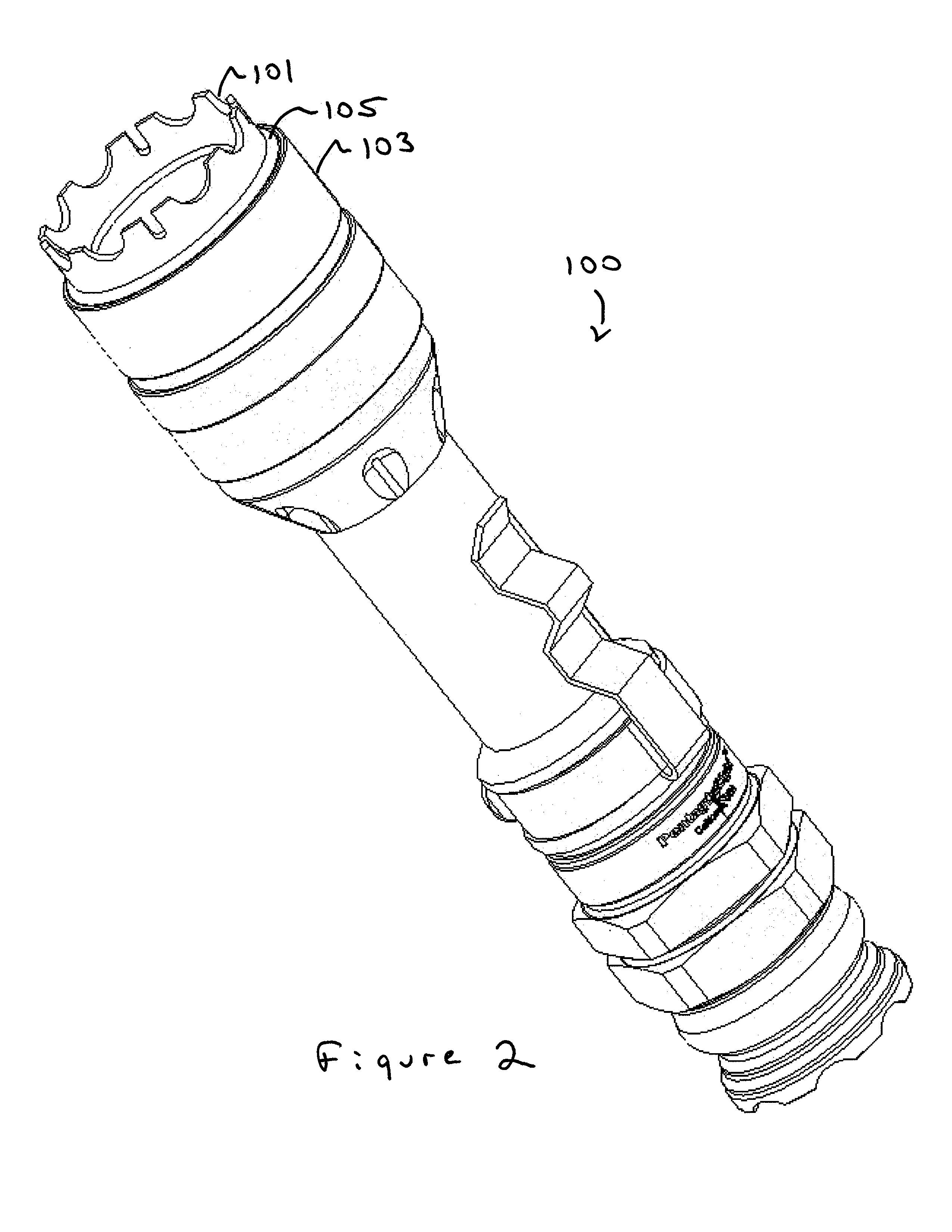 Self-defense flashlight with protectable sharp edges