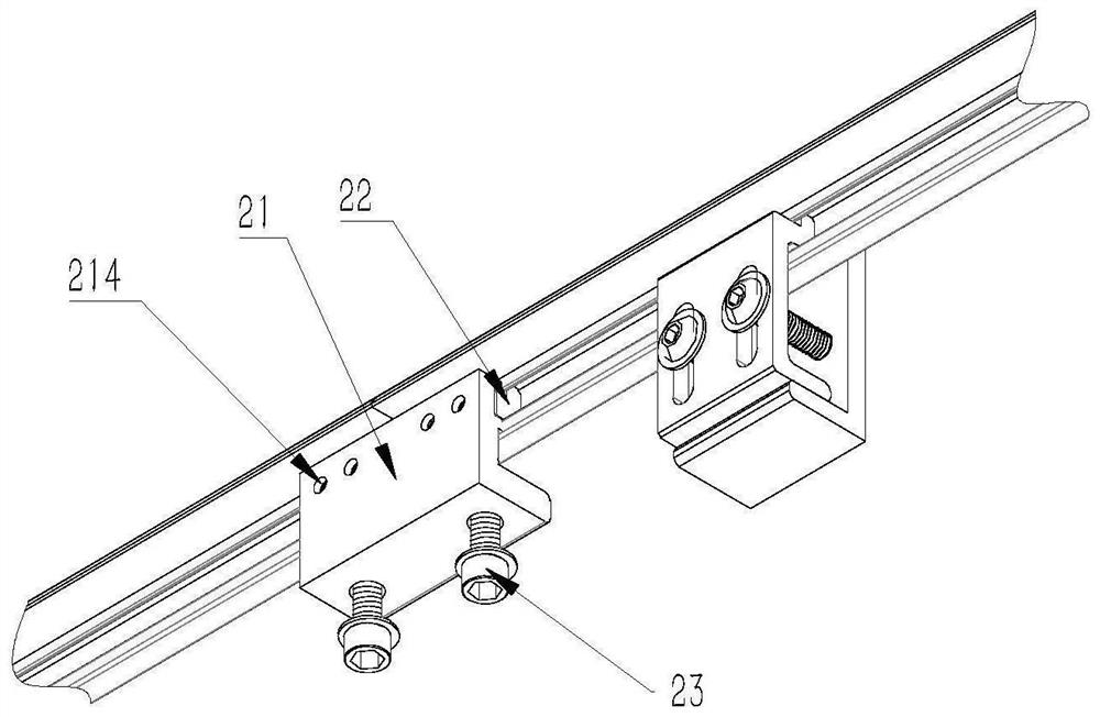 Vehicle cover guide rail connecting device