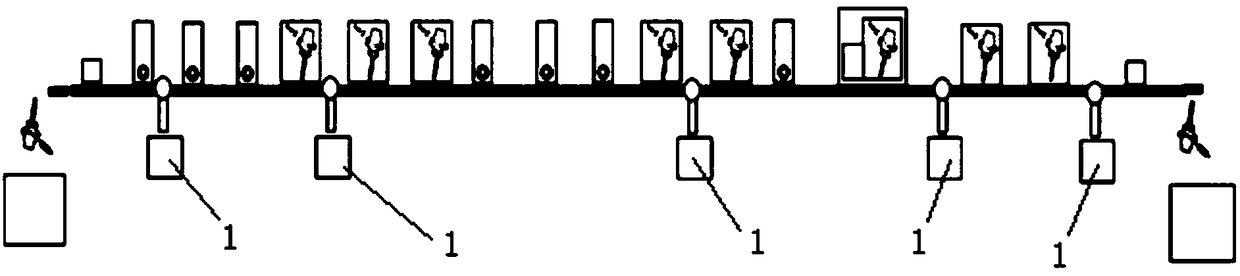 Multi-station automatic sampling inspection and production returning method based on AGV