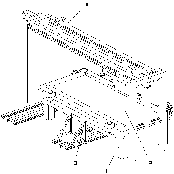 An automatic cutting device for continuous cutting of pvc board