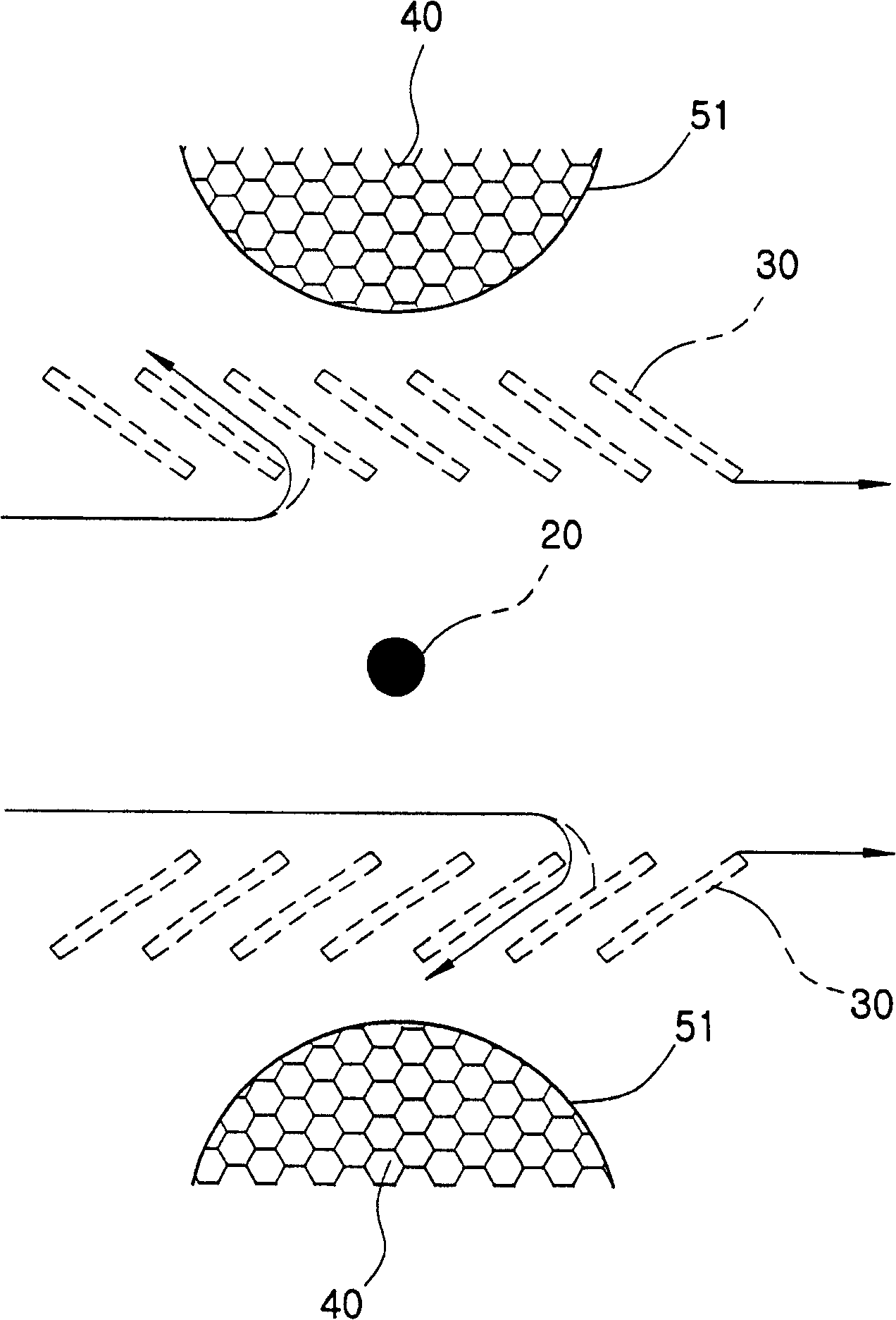 Mixed dust separating device