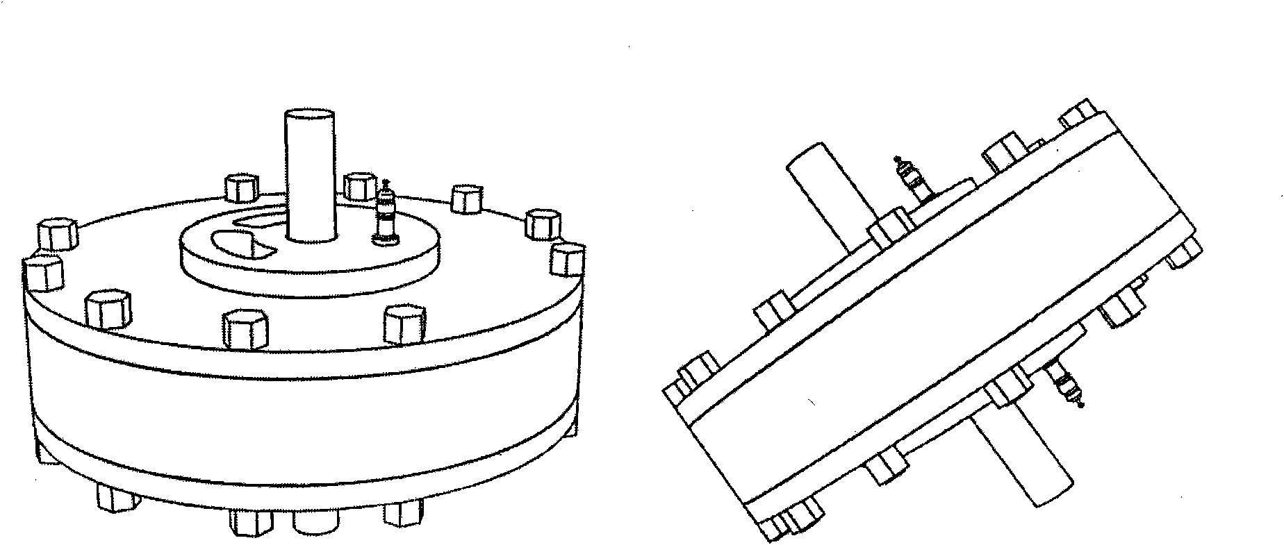 Cylinder and piston co-rotating type engine