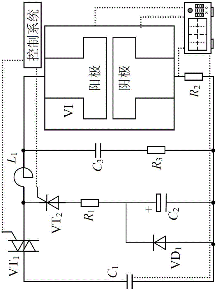 Excitation device for longitudinal magnetic field of medium frequency current experimental system