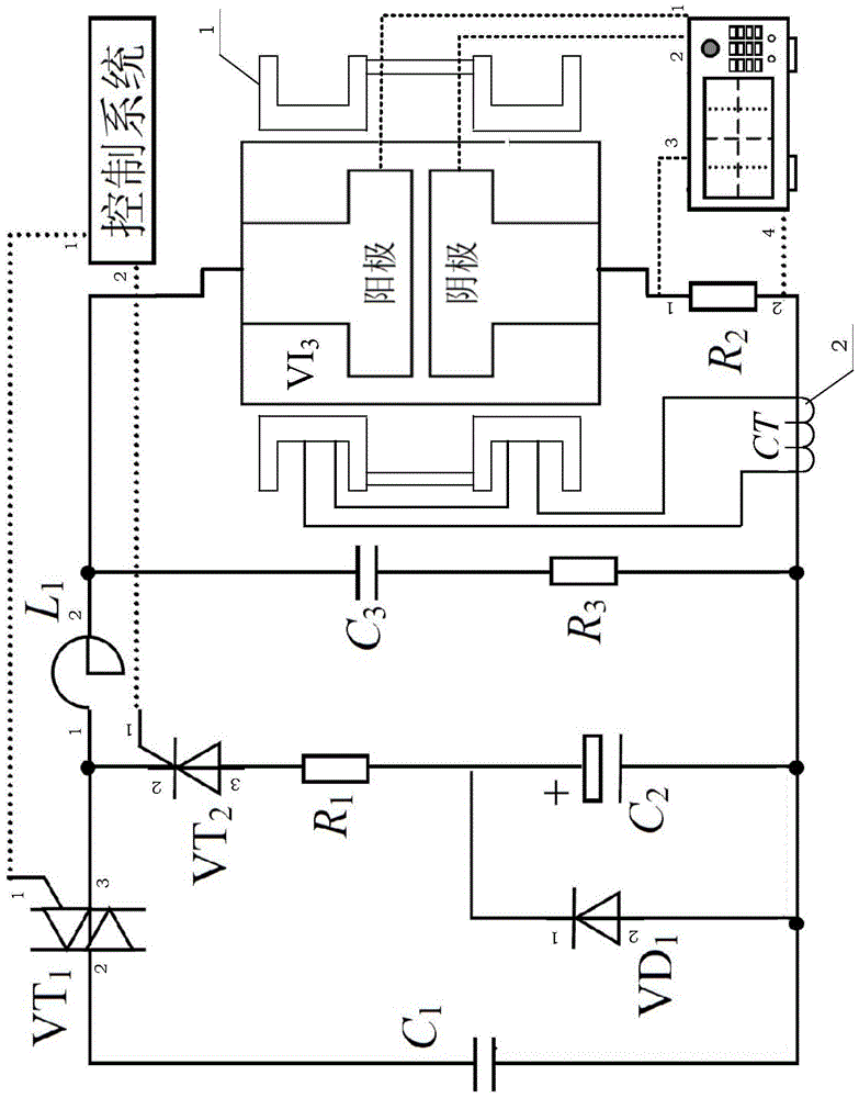 Excitation device for longitudinal magnetic field of medium frequency current experimental system