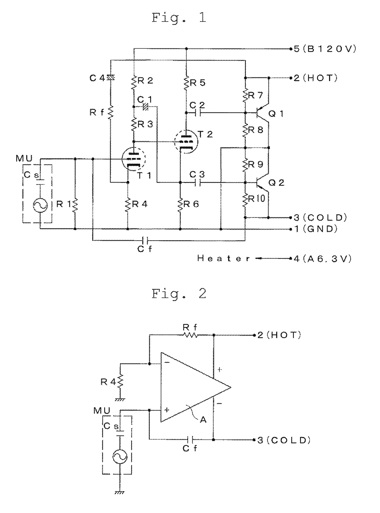 Impedance conversion circuit of condenser microphone