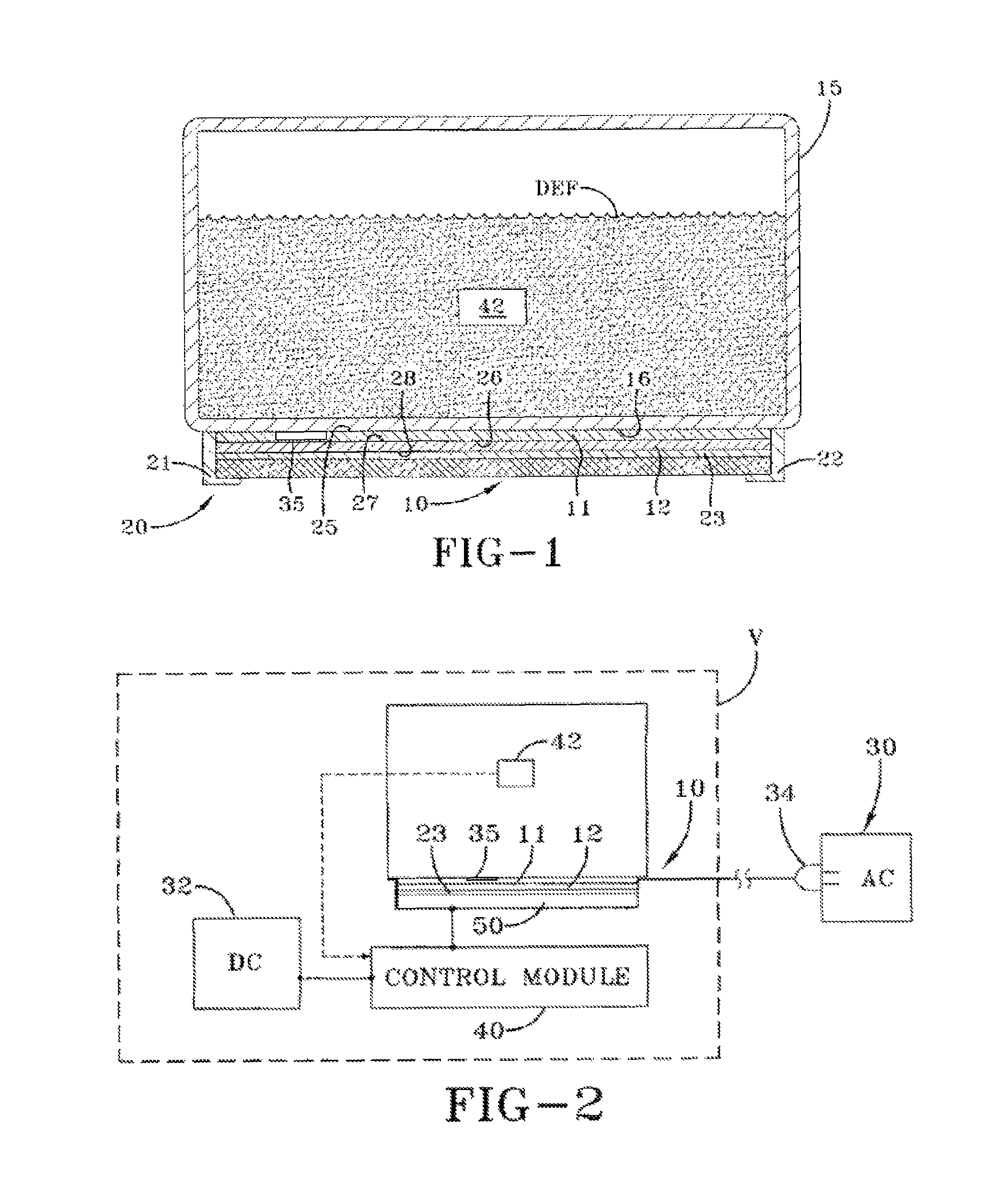 Multi-mode heater for a diesel emission fluid tank