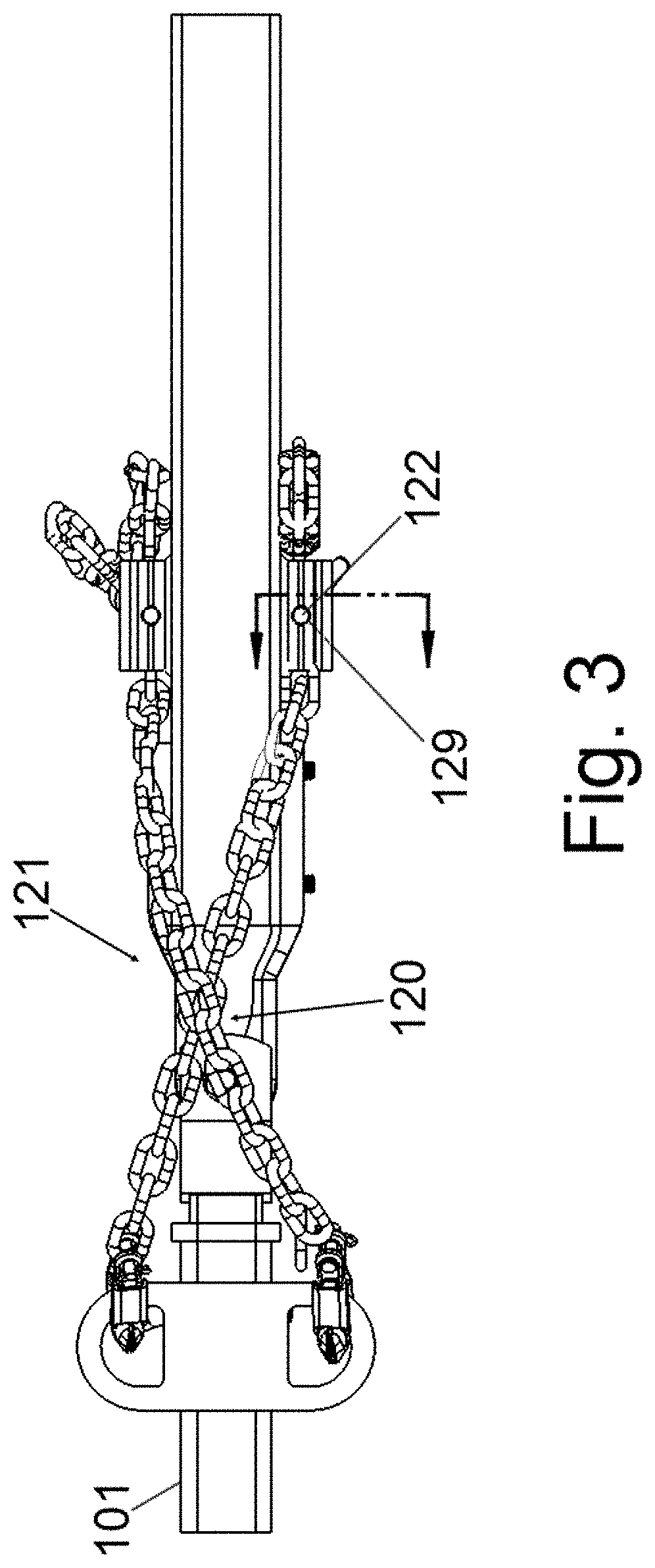 Adjustable safety chain attachment for trailers