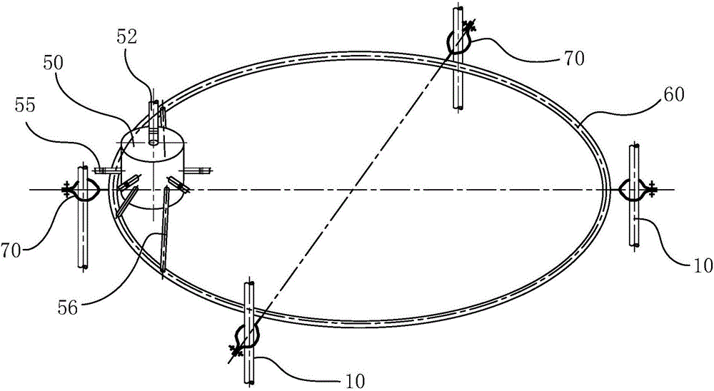 Water spraying and cooling system for bearing test of free high-temperature compression member