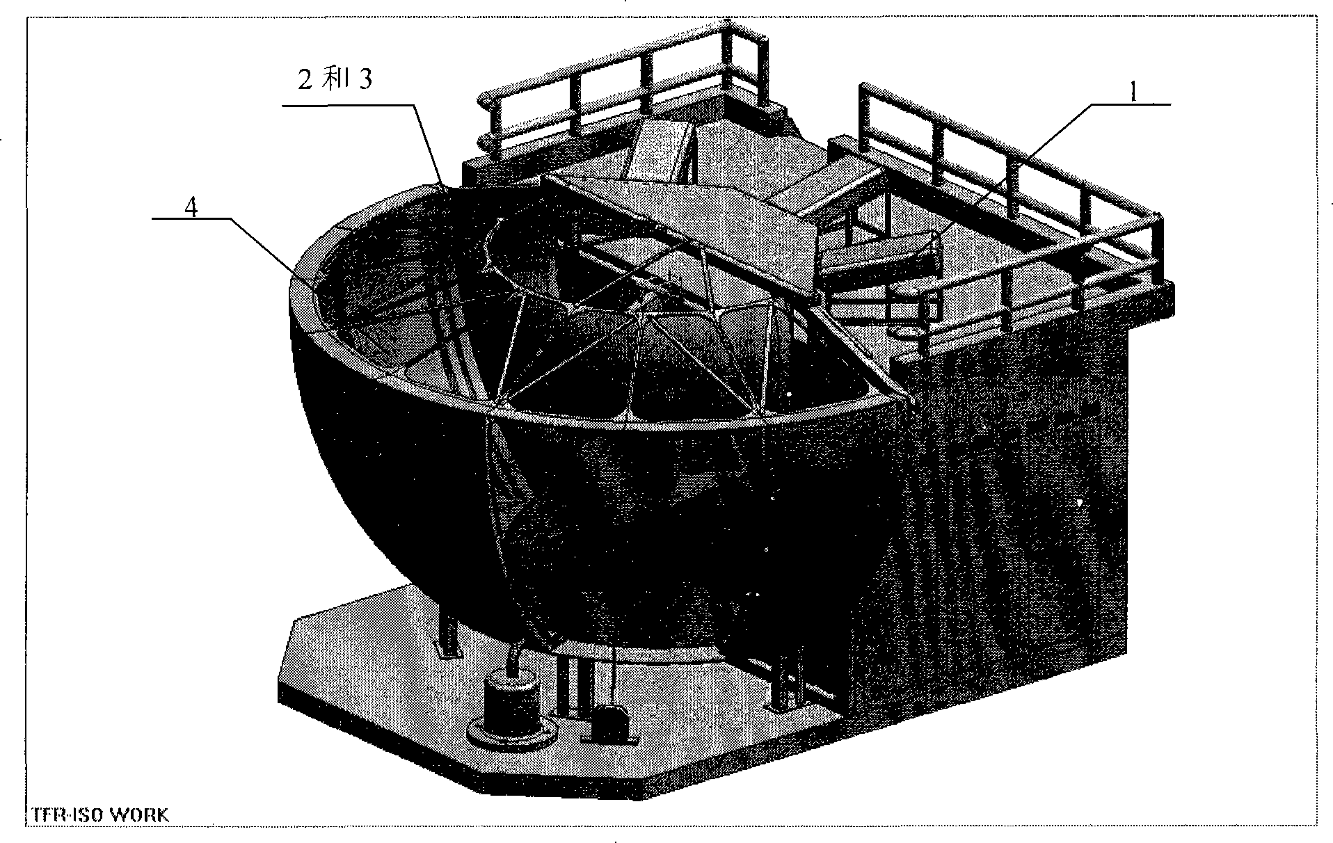 Downward strabismus vision distance variable type wide-angle infinite view scope display process and display system