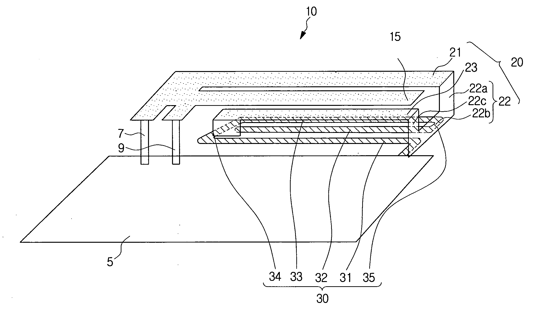 Dual-band inverted F antenna reducing SAR