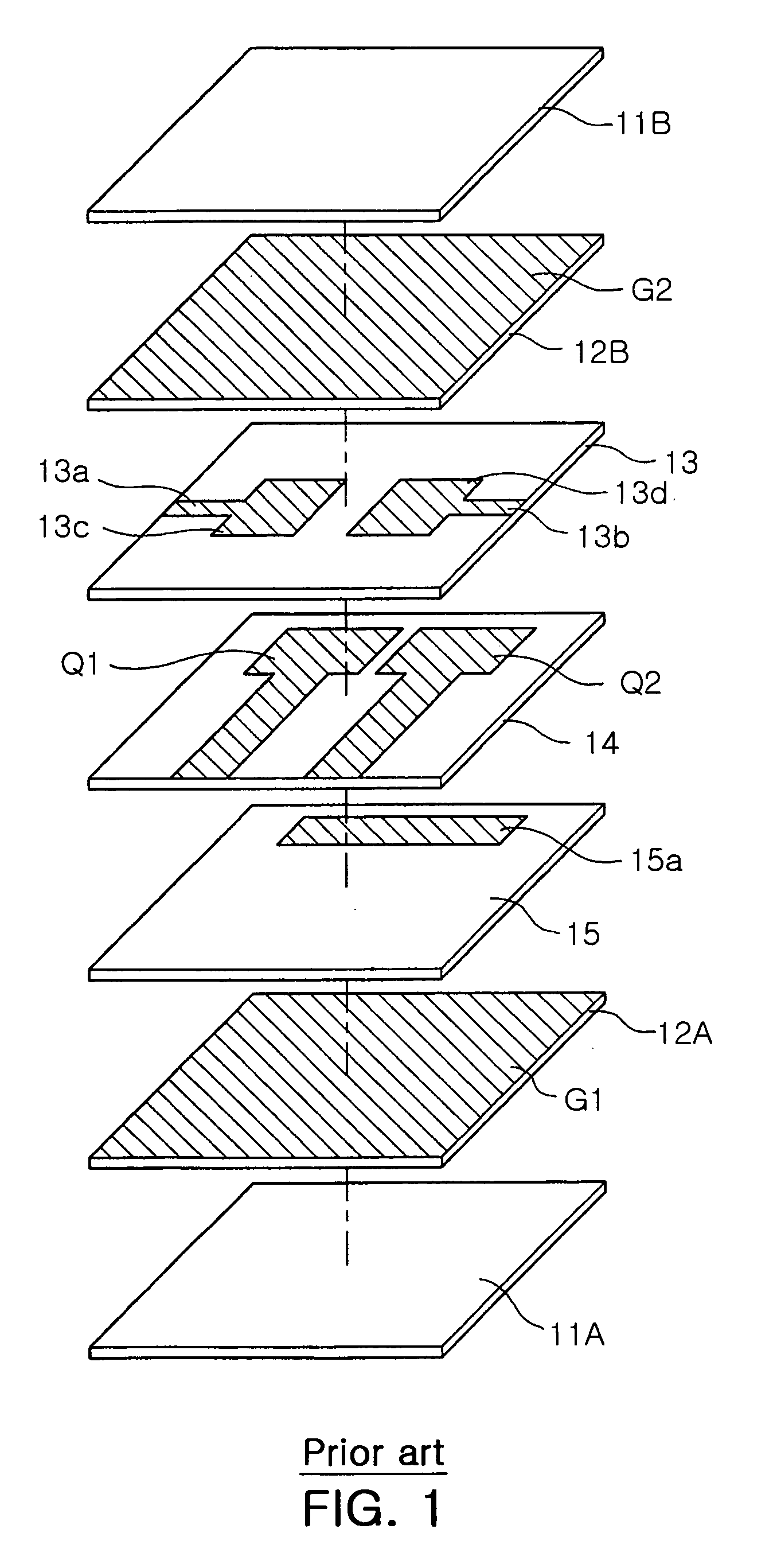 Laminated filter with improved stop band attenuation