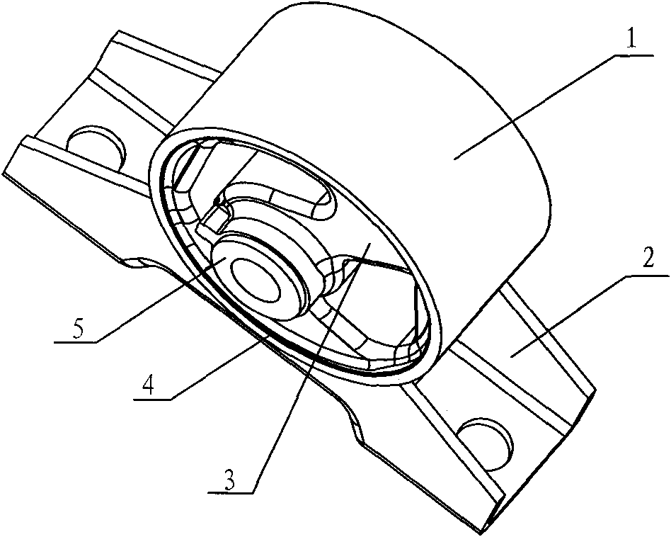 Automobile power assembly suspending cushion with vibration absorbing function