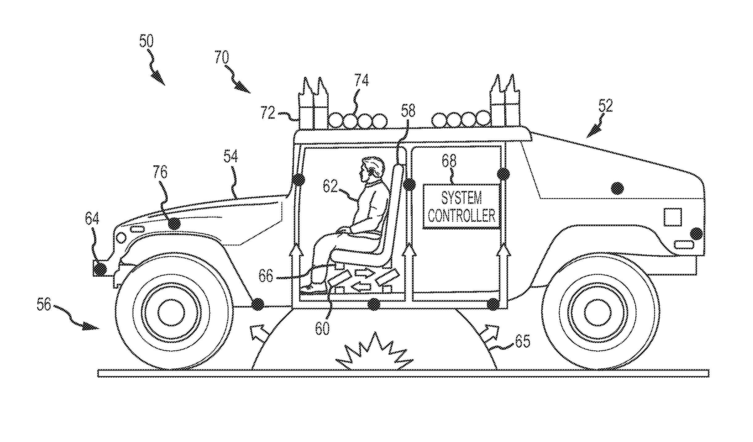 Vehicle occupant blast isolation system