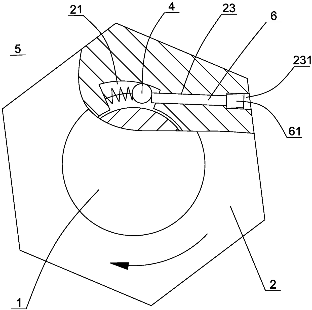 Anti-vibration locking bolt pair