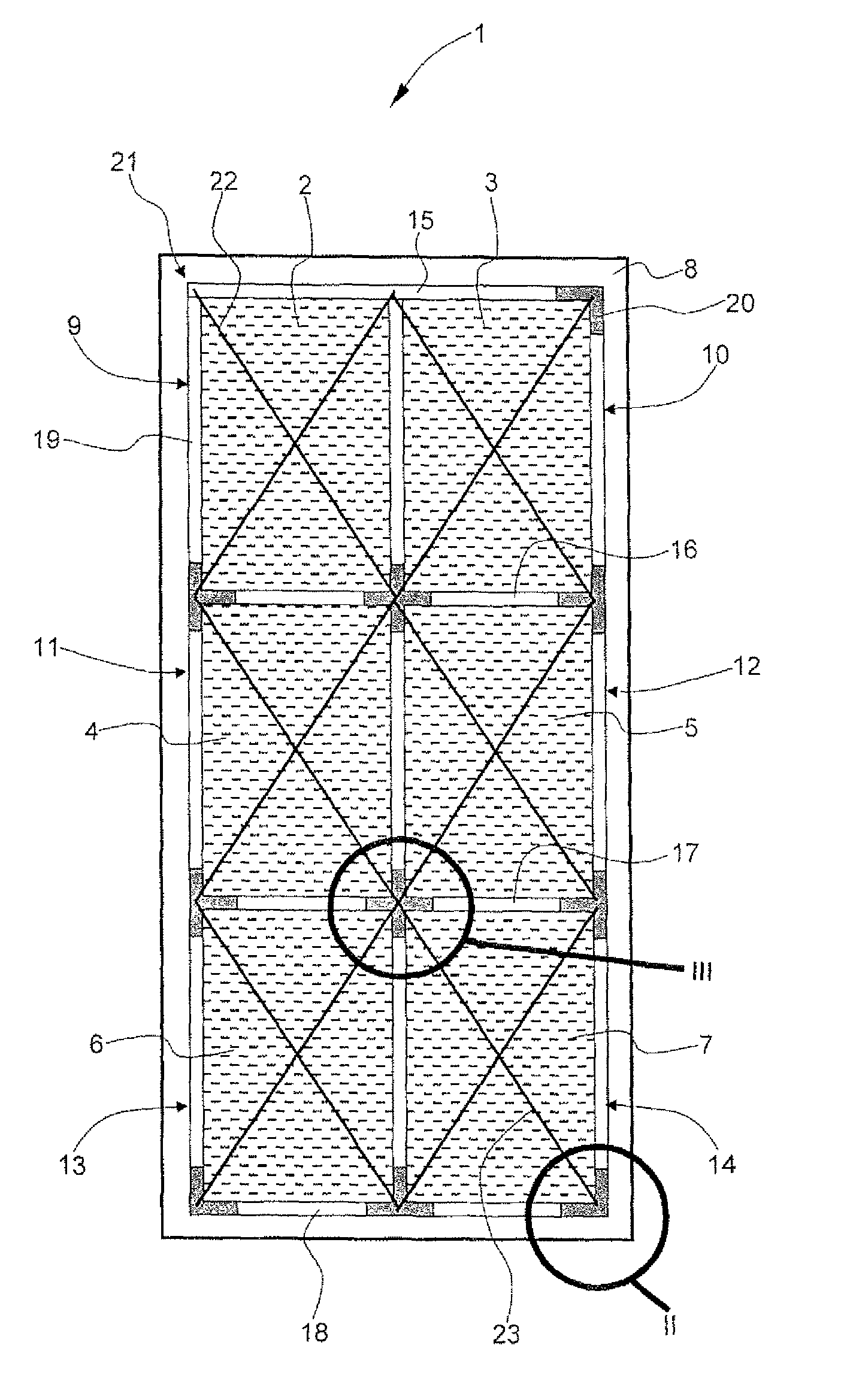 Sound-absorbing element for transport means, in particular for aircraft