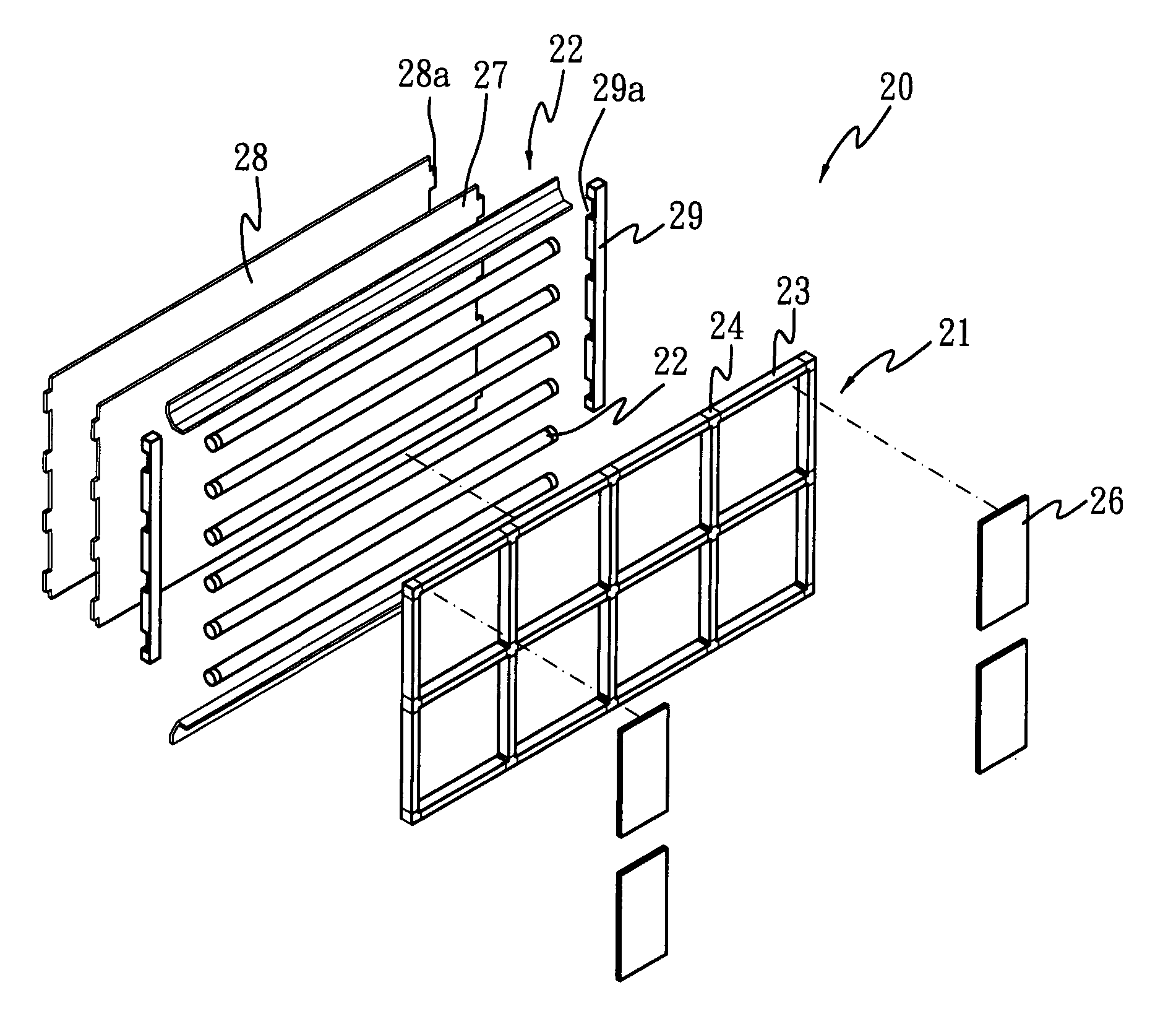 Backlight module having a truss type structure