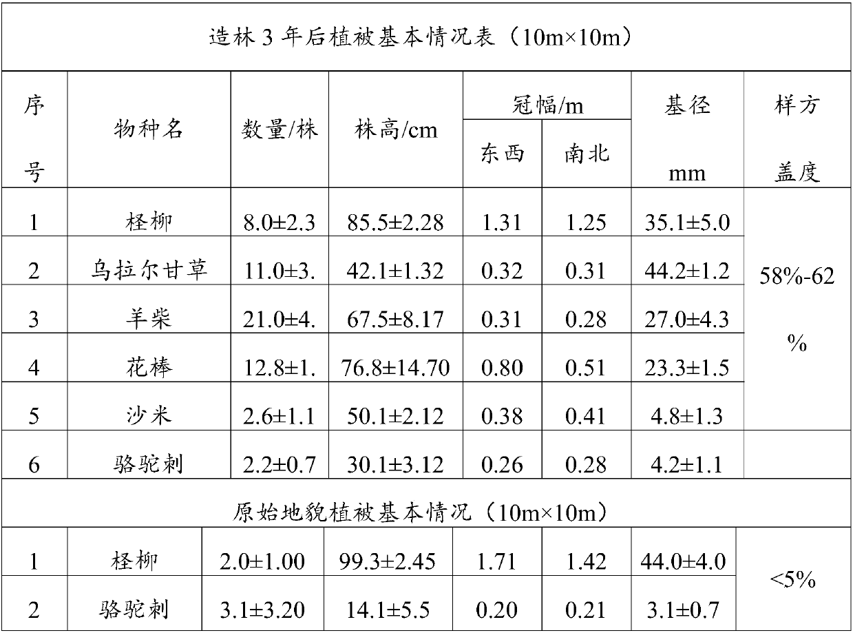 Afforestation method for desertification salinization land