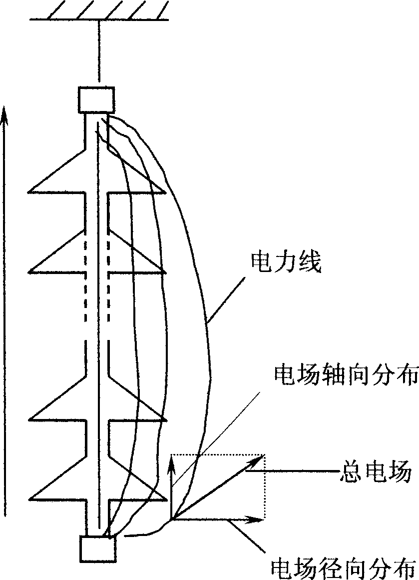 Method for electrified testing high-voltage transmission line insulator