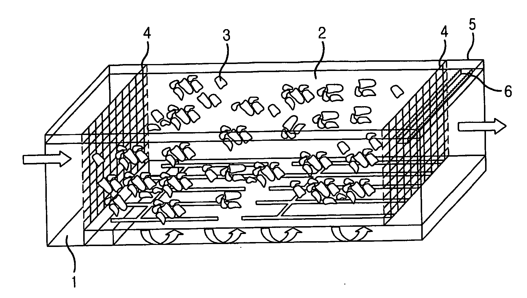 Apparatus and method for performing tertiary treatment of sewage based on porous filtering media