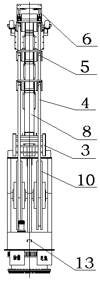 Hydraulic multi-cable lifting conveying device