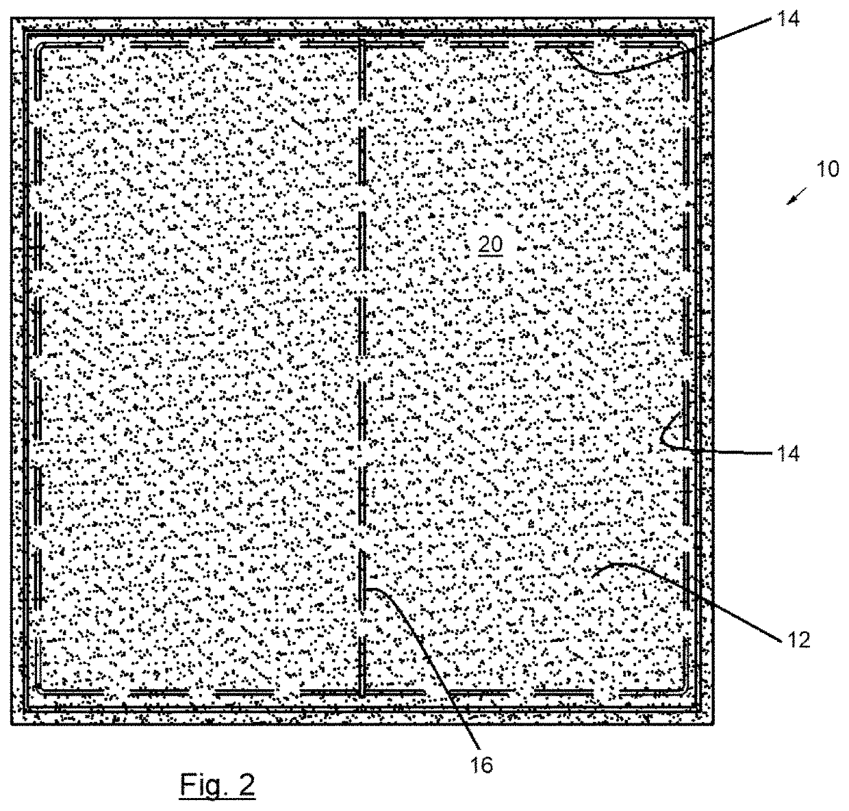 Eco-friendly air filter element having fixation slits and reusable exoskeleton frame