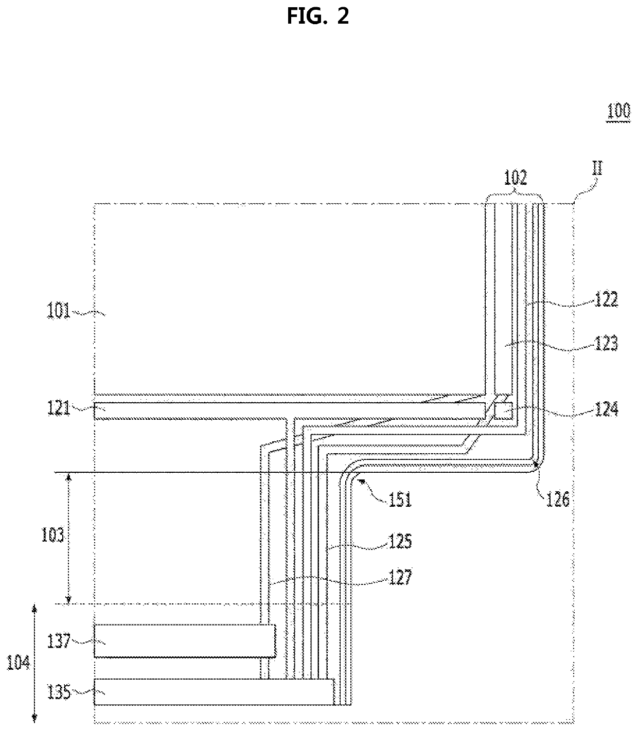 Flexible display apparatus having polarization structure extending up to bending part