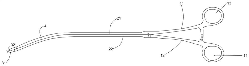 Double-bend thoracoscopic surgery set instrument