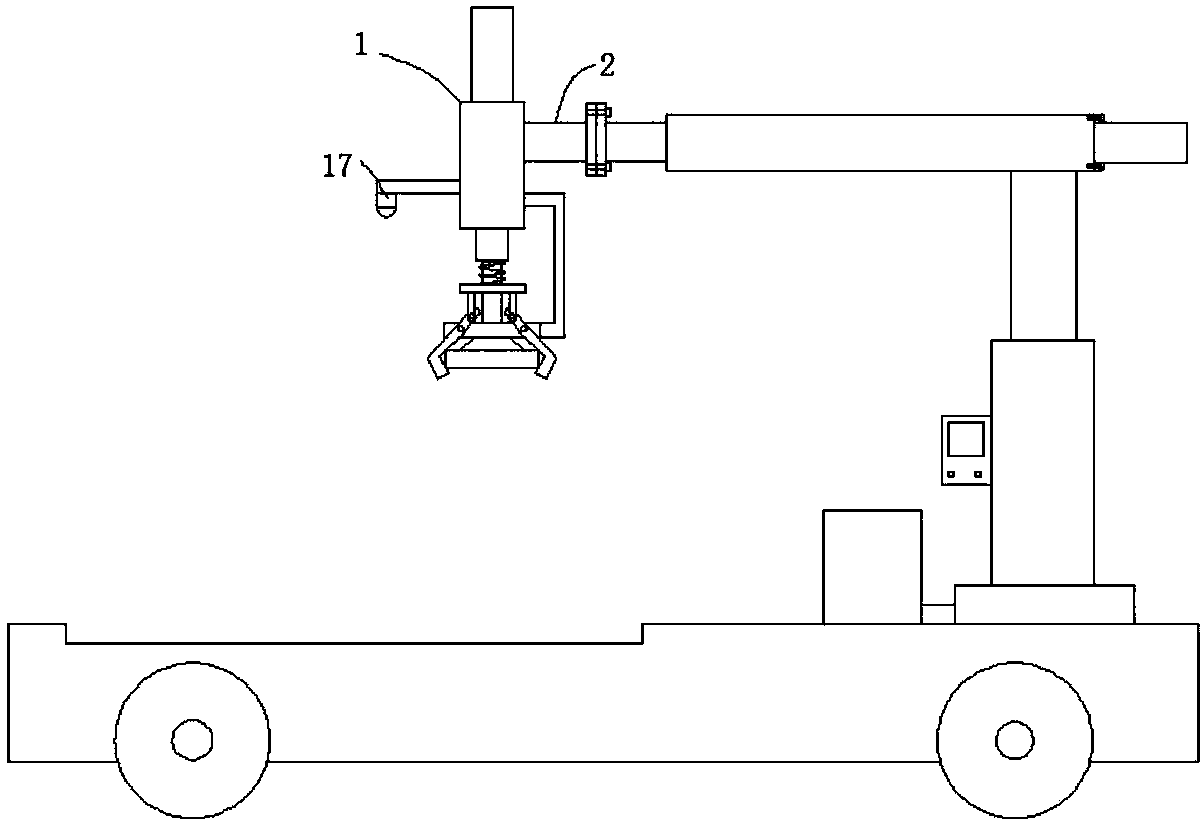 Mobile warehousing robot mechanical arm