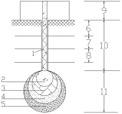 Construction waste recycled aggregate composite carrier pile and preparation method thereof