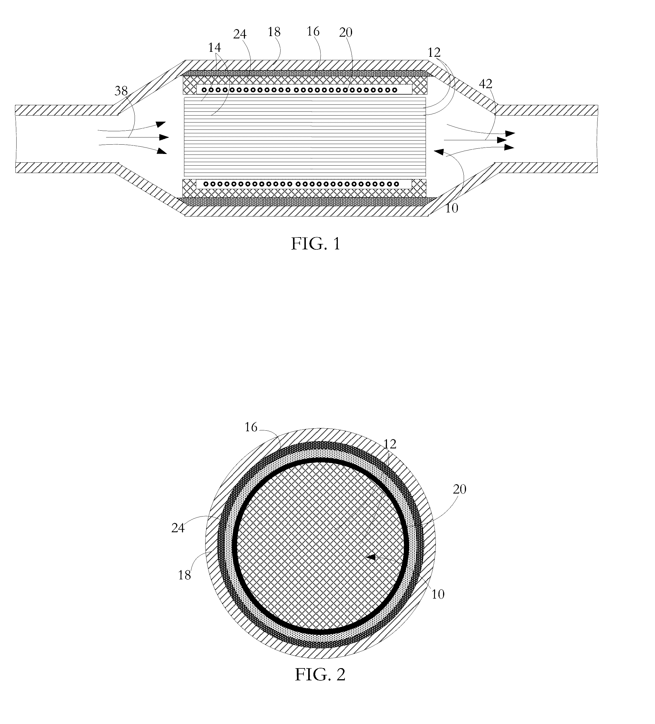 Apparatus and method for gaseous emissions treatment with enhanced catalyst distribution