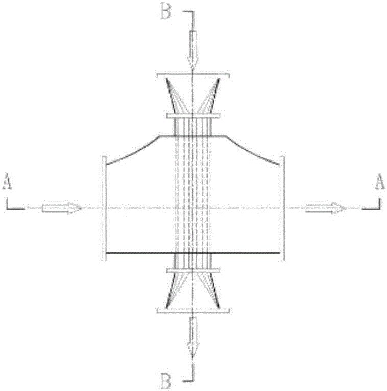 Wind pipe crossed pipe fitting