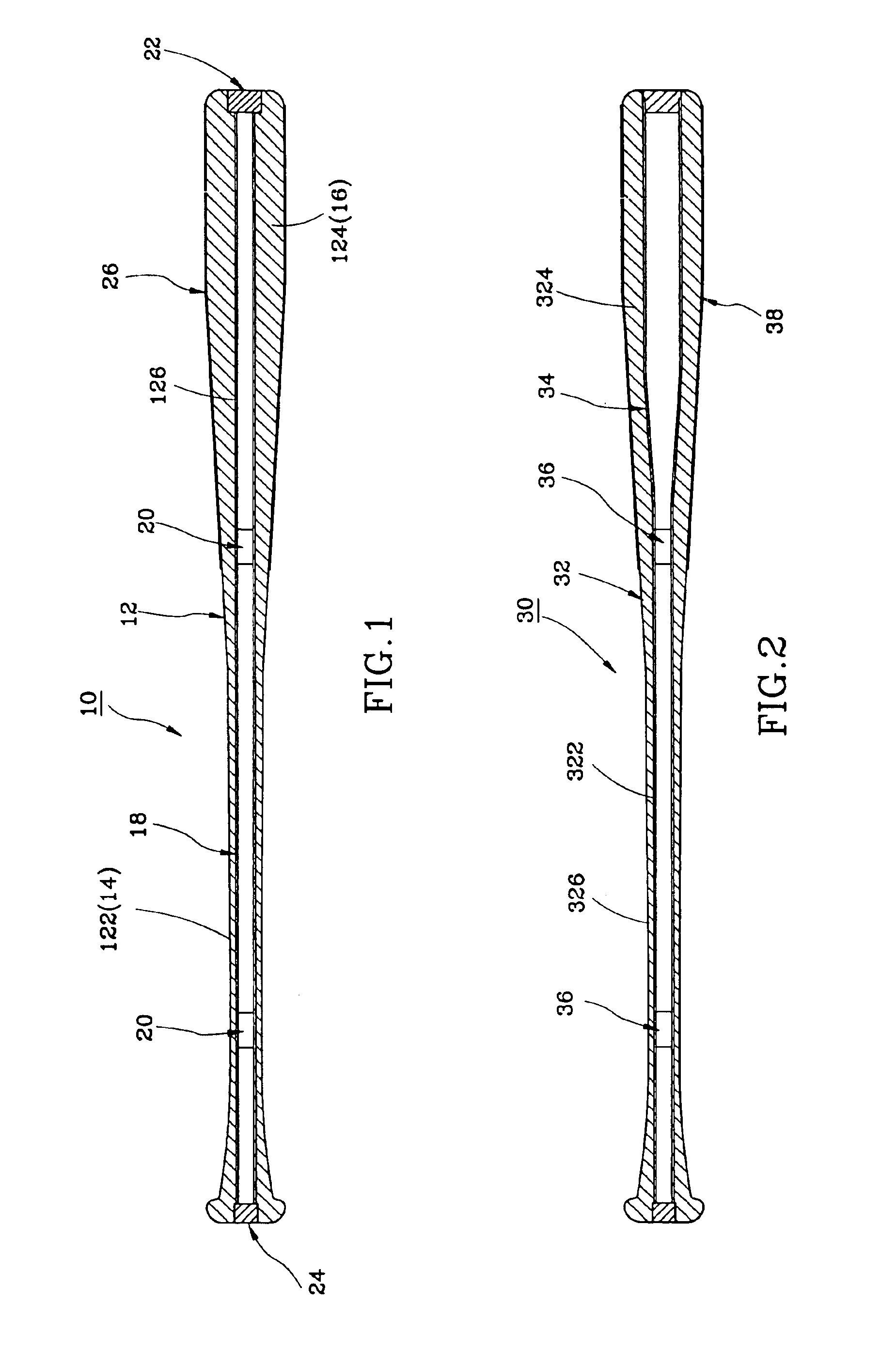 Combination bat for baseball