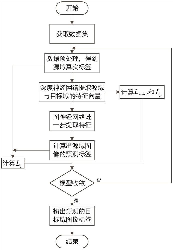 Cross-modal medical image domain adaptive classification method based on graph neural network