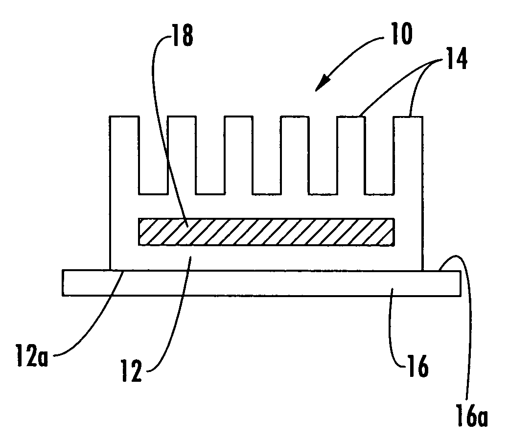 Heat sink assembly with overmolded carbon matrix