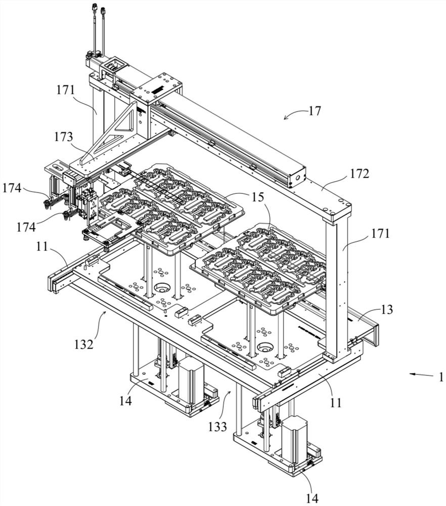 Feeding and transferring integrated feeding and discharging device