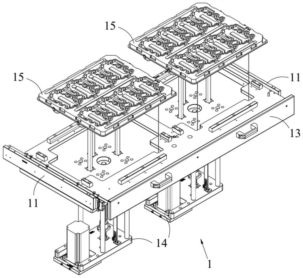 Feeding and transferring integrated feeding and discharging device