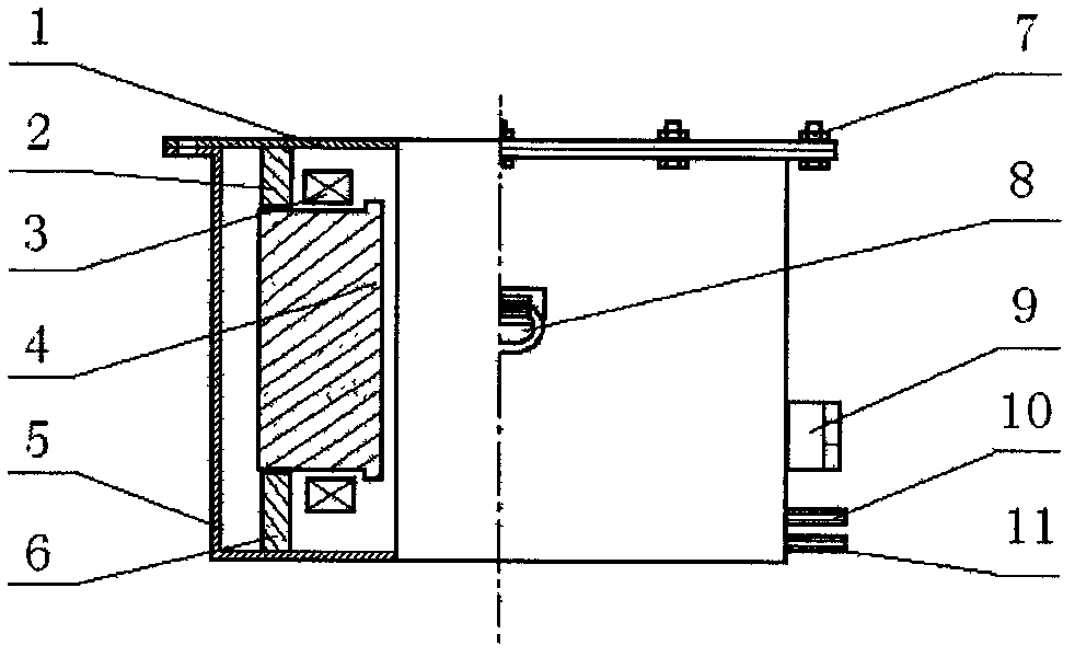 Helical electromagnetic stirring device