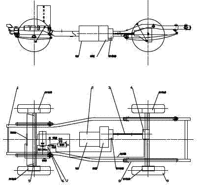 Chassis system for pure electric explosion-proof vehicle