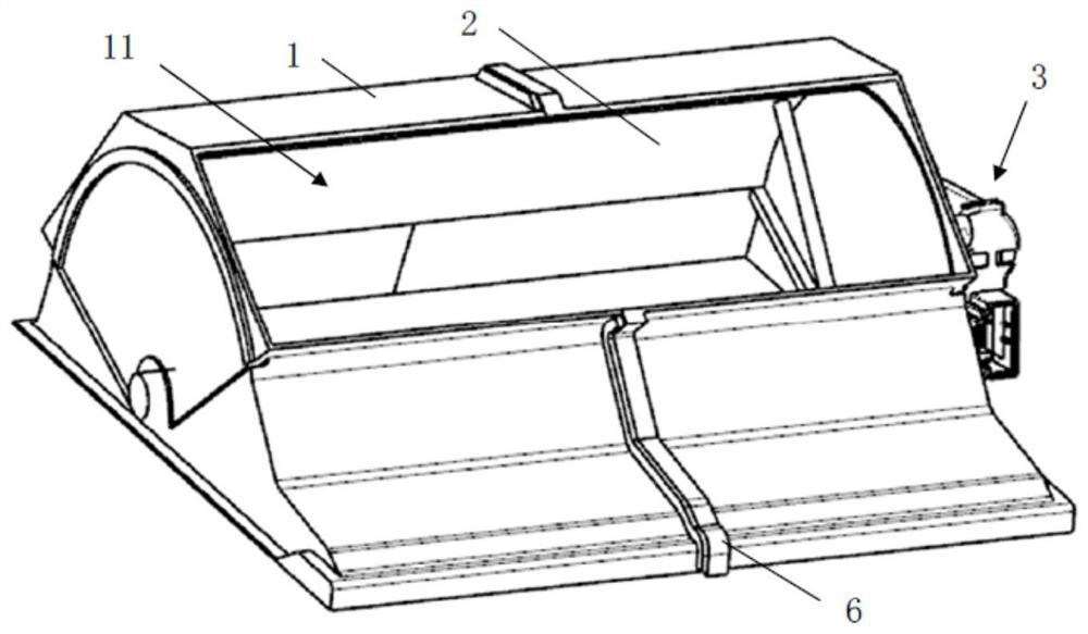 An air conditioner damper structure and installation method