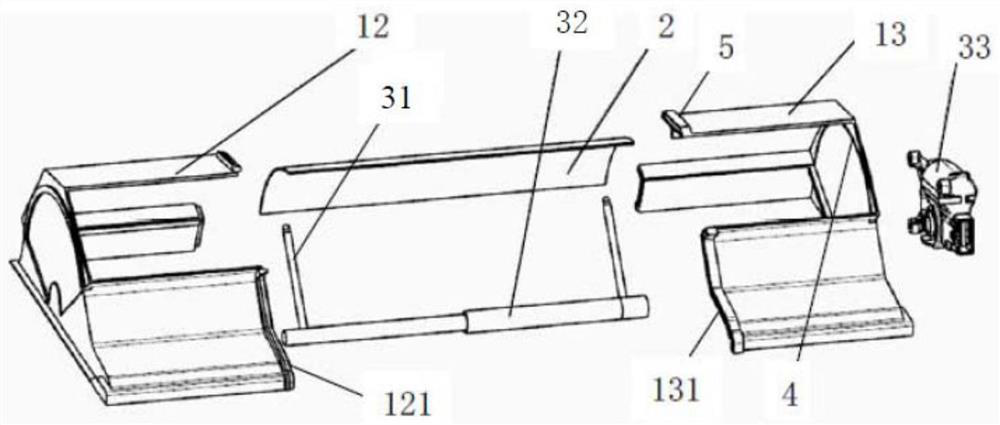 An air conditioner damper structure and installation method