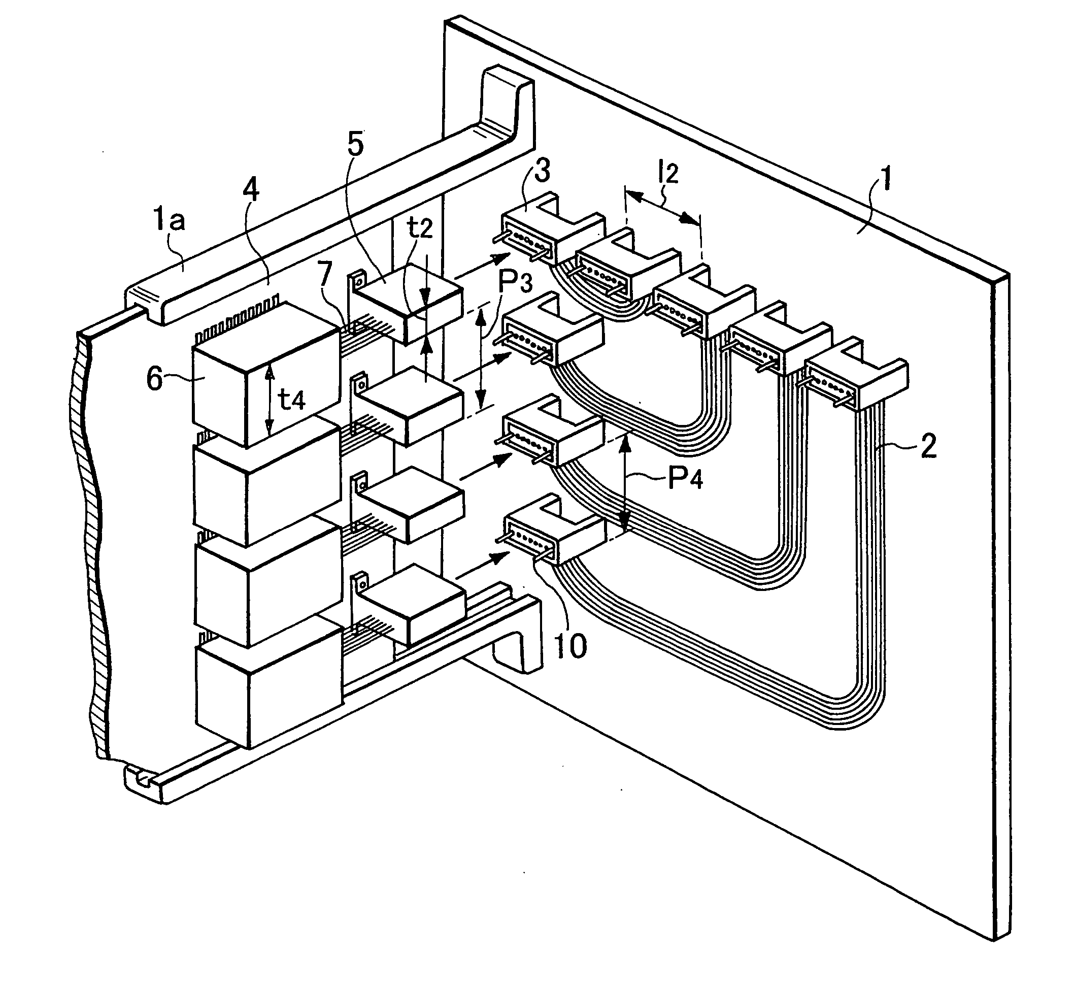 Optical connection structure of optical backplane to circuit substrate