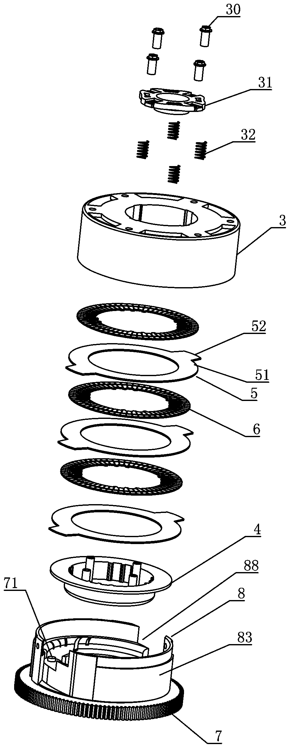 Motorcycle manipulation combined type clutch