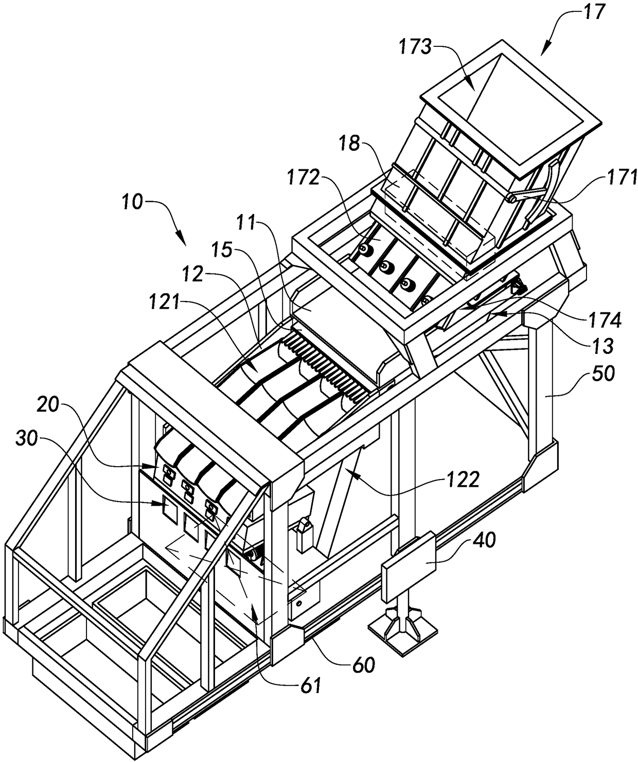 Ore separation equipment and conveying device thereof and ore conveying method