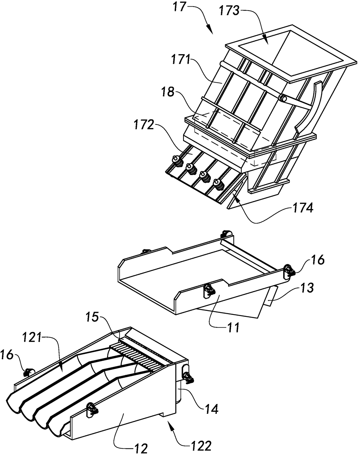 Ore separation equipment and conveying device thereof and ore conveying method